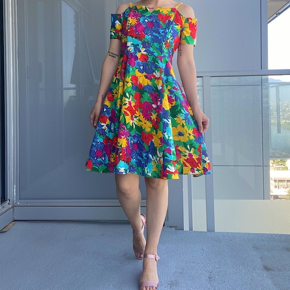 Vintage Dresses & Skirts - Vintage Floral Dress 100% Cotton